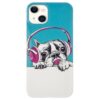 iPhone 15 Leuchtende Glow Gummi Schutzhülle Hund