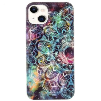 iPhone 15 Leuchtende Glow Gummi Schutzhülle Mandala