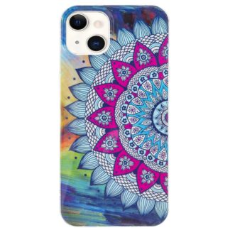 iPhone 15 Leuchtende Glow Gummi Schutzhülle Mandala Gross