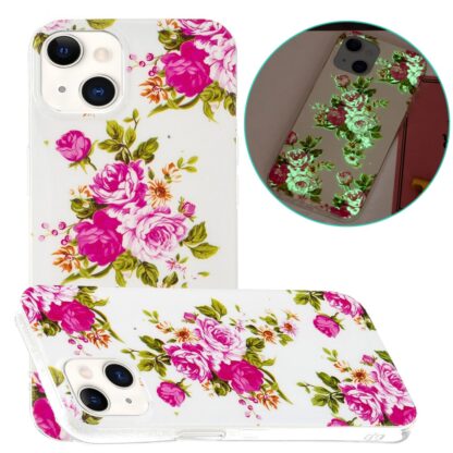 iPhone 15 Leuchtende Glow Gummi Schutzhülle Rosen - Image 5