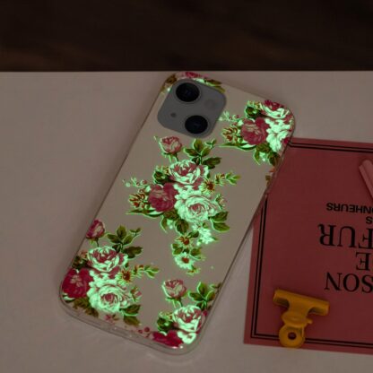 iPhone 15 Leuchtende Glow Gummi Schutzhülle Rosen - Image 2