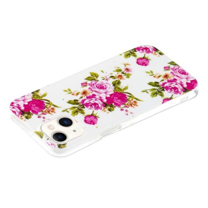 iPhone 15 Leuchtende Glow Gummi Schutzhülle Rosen - Image 4