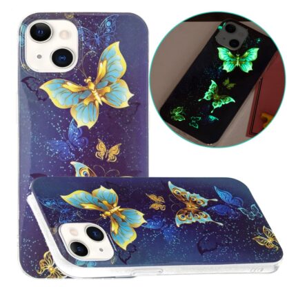 iPhone 15 Leuchtende Glow Gummi Schutzhülle Schmetterling - Image 5