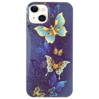 iPhone 15 Leuchtende Glow Gummi Schutzhülle Schmetterling