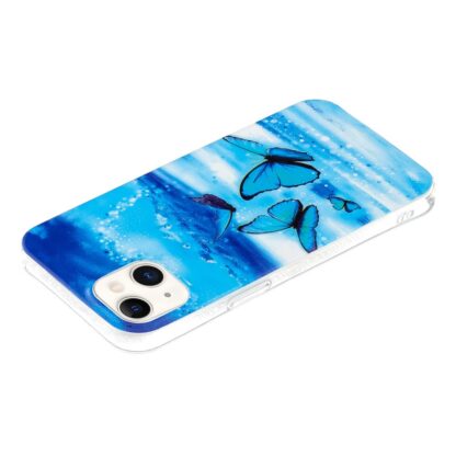 iPhone 15 Leuchtende Glow Gummi Schutzhülle Schmetterlinge - Image 3