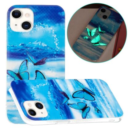 iPhone 15 Leuchtende Glow Gummi Schutzhülle Schmetterlinge - Image 5