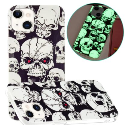 iPhone 15 Leuchtende Glow Gummi Schutzhülle Skulls - Image 5