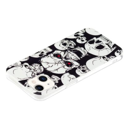 iPhone 15 Leuchtende Glow Gummi Schutzhülle Skulls - Image 3
