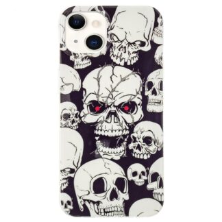 iPhone 15 Leuchtende Glow Gummi Schutzhülle Skulls
