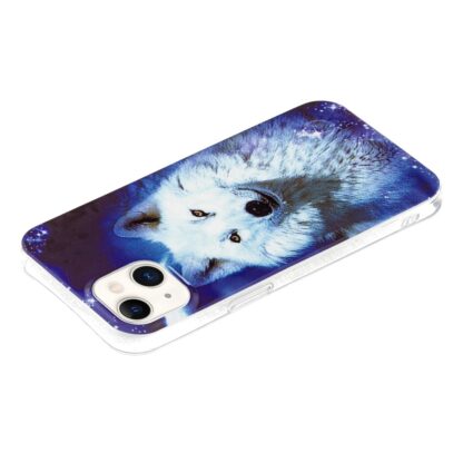 iPhone 15 Leuchtende Glow Gummi Schutzhülle Wolf - Image 4