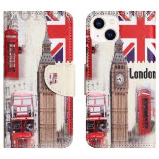 iPhone 15 Plus Buch Etui Tasche mit Kartenfach London
