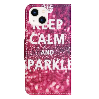 iPhone 15 Plus Buch Etui Tasche mit Kartenfach Sparkling - Image 3