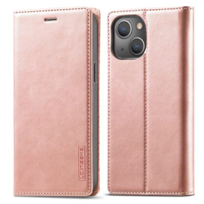 iPhone 15 Plus Leder Buch Etui Tasche mit Kartenfach - Image 5