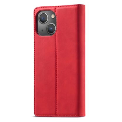 iPhone 15 Plus Leder Buch Etui Tasche mit Kartenfach - Image 2