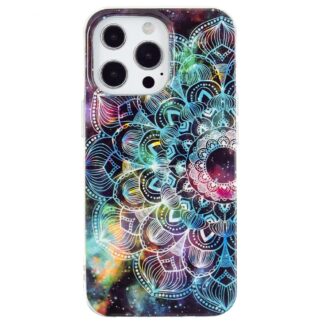 iPhone 15 Pro Leuchtende Glow Gummi Schutzhülle Mandala