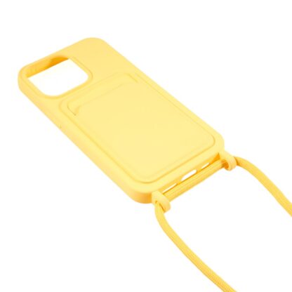 iPhone 15 Handykette Halsband Silikon Hülle mit Kreditkartenfach - Image 4