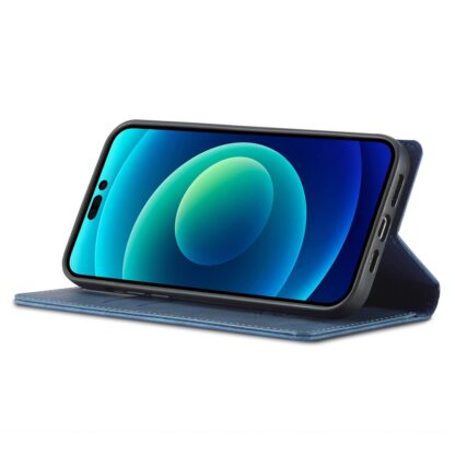 iPhone 15 Pro Max Leder Buch Etui Tasche mit Kartenfach - Image 3