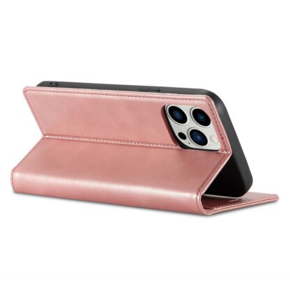 iPhone 15 Pro Max Leder Buch Etui Tasche mit Kartenfach - Image 4