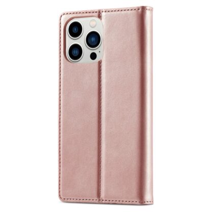 iPhone 15 Pro Max Leder Buch Etui Tasche mit Kartenfach - Image 5