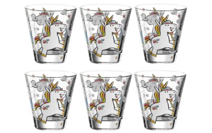 Leonardo Kindertrinkglas Bambini Einhorn, 215 ml, 6 Stück