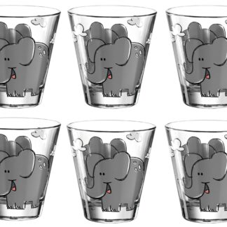 Leonardo Kindertrinkglas Bambini Elefant, 215 ml, 6 Stück