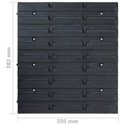 128-tlg. Behälter-Set für Kleinteile mit Wandplatten Blau - Image 8