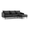Ecksofa Leder LIV rechts anthrazit