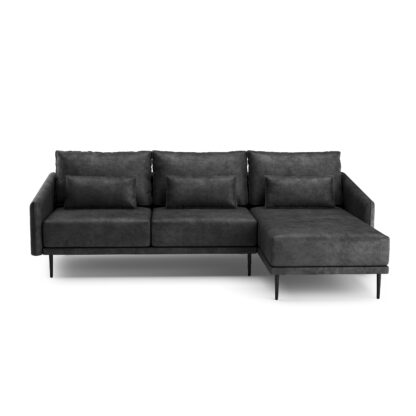 Ecksofa Leder LIV rechts anthrazit - Image 2