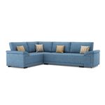 Ecksofa mit Schlaffunktion LYNN links blau
