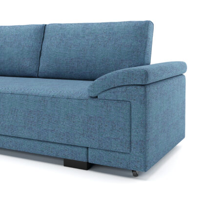 Ecksofa mit Schlaffunktion LYNN links blau - Image 7