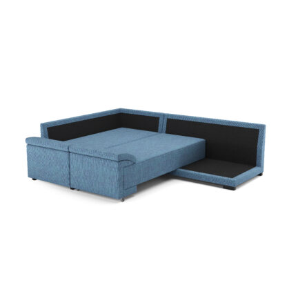 Ecksofa mit Schlaffunktion LYNN links blau - Image 3