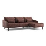 Ecksofa Leder LIV rechts braun