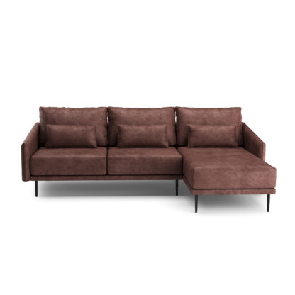 Ecksofa Leder LIV rechts braun - Image 2