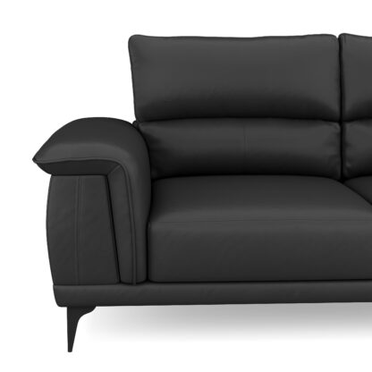 Sofa Leder GAVIN 3-Sitzer schwarz - Image 5