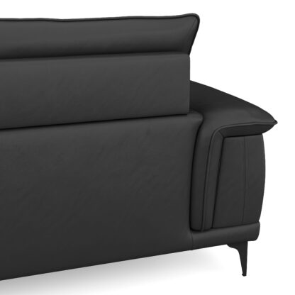 Sofa Leder GAVIN 3-Sitzer schwarz - Image 6