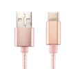 USB TypC Schnell  Ladekabel Sync Kabel rosegold 1m