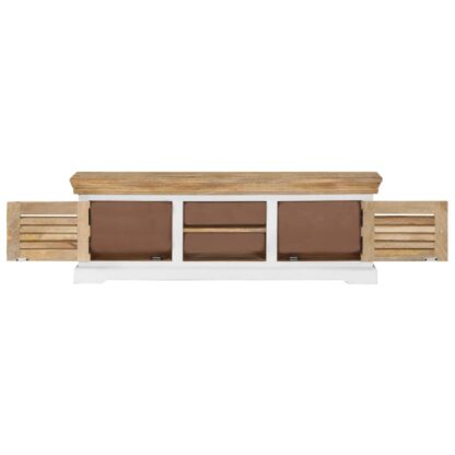 TV-Schrank 118 x 30 x 40 cm Massivholz Mango - Image 3