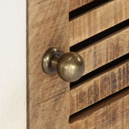TV-Schrank 118 x 30 x 40 cm Massivholz Mango - Image 5