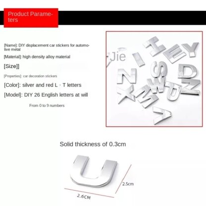 Buchstaben-Aufkleber fürs Auto - Image 3