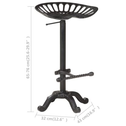 Barhocker Schwarz Gusseisen - Image 7