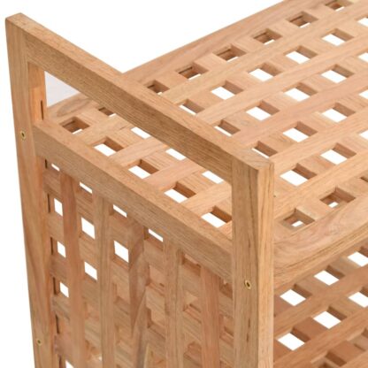 Schuhregal mit Schublade 70x27x81 cm Massivholz Nussbaum - Image 7