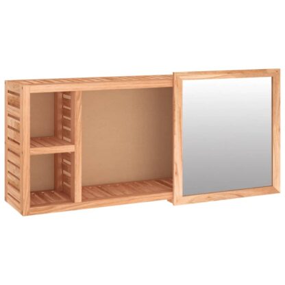 Spiegelschrank 80x17x34 cm Massivholz Nussbaum - Image 2