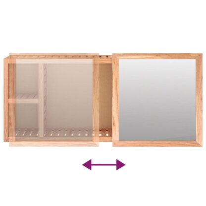 Spiegelschrank 80x17x34 cm Massivholz Nussbaum - Image 7