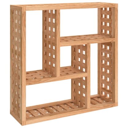 Wandregal 49x15x49 cm Massivholz Nussbaum - Image 2
