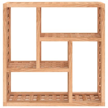 Wandregal 49x15x49 cm Massivholz Nussbaum - Image 3
