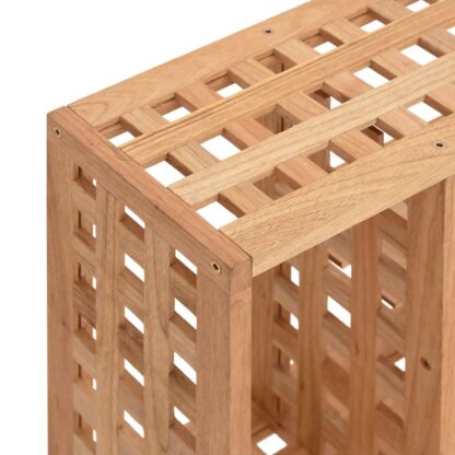 Wandregal 49x15x49 cm Massivholz Nussbaum - Image 5