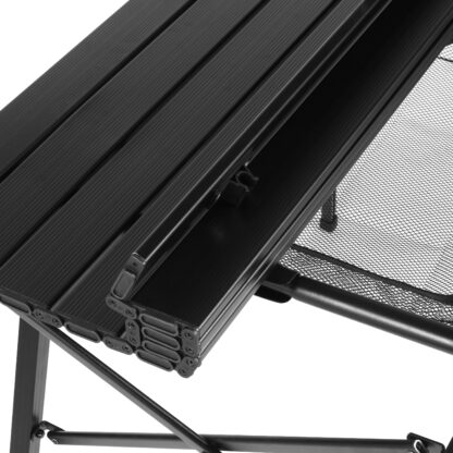 Campingtisch klappbar DOLF 90 x 51 cm schwarz - Image 4