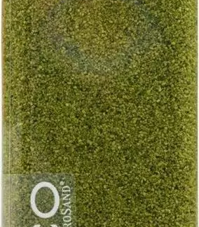 Dekosand 0.5mm bambus - Flasche eckig  Inhalt: 825gramm/ 550ml  Deckel: silber [6 Stk.]