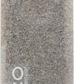 Dekosand 0.5mm hellgrau - Flasche eckig  Inhalt: 825gramm/ 550ml  Deckel: silber [6 Stk.]