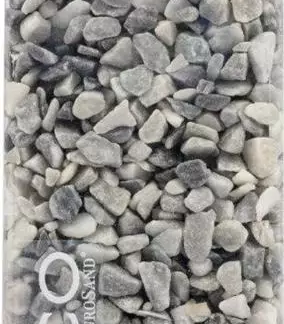 Natursteine 5-8mm grau  Flasche eckig  Inhalt: 825gramm/ 550ml  Deckel: silber [6 Stk.]